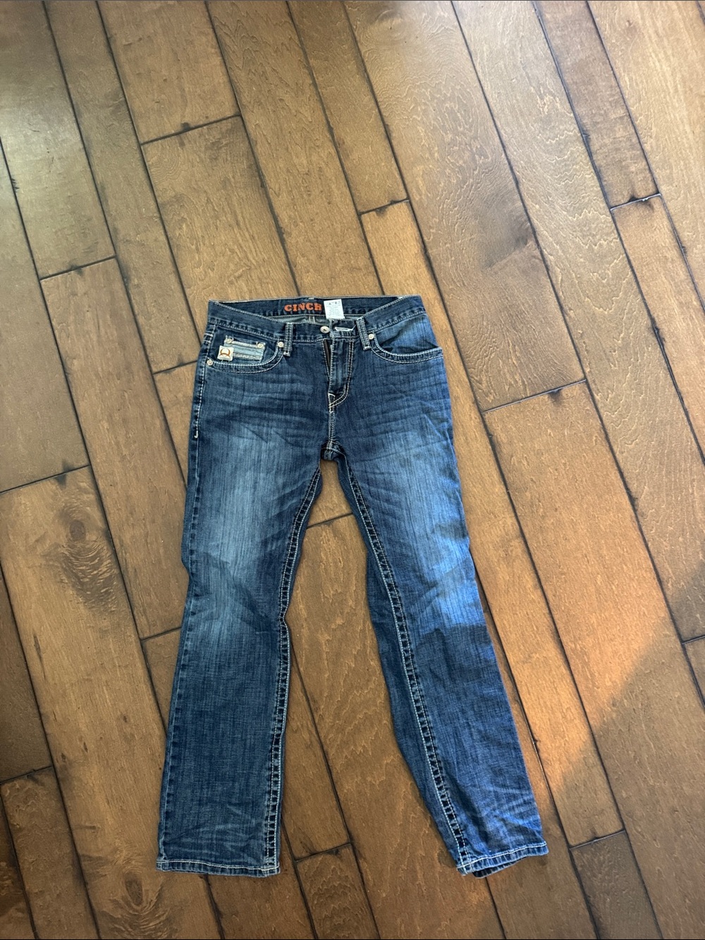 Cinch Men's Dark Blue Slim Straight Jeans